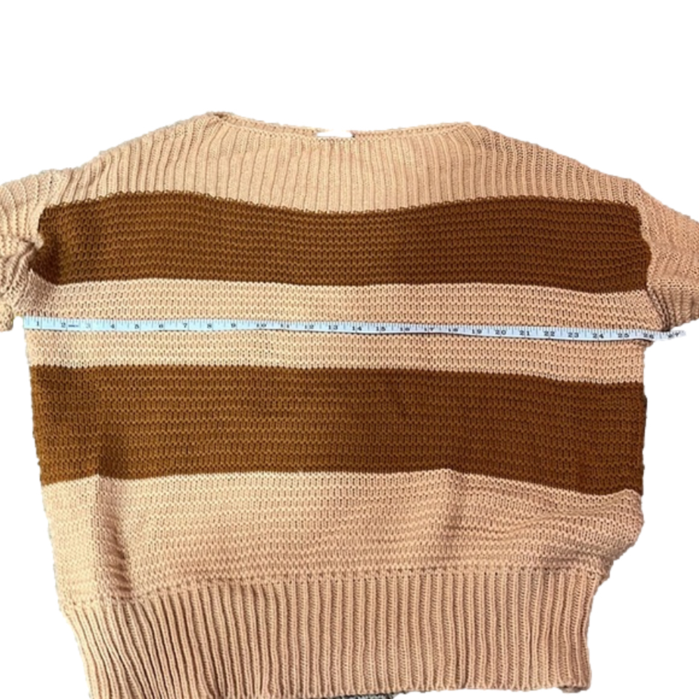 Blue B New Striped Sweater in Salmon/Rust Color Combo - Picture 8 of 9